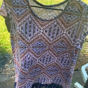 Just Be Geometric Patterned Crew Neck Sweater